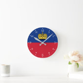 Liechtensteinse vlag ronde klok (Huis)
