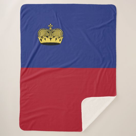 Liechtensteinse vlag sherpa deken (Voorkant)