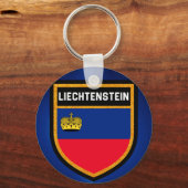 Liechtensteinse vlag sleutelhanger (Voorkant)