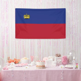 Liechtensteinse vlag spandoek