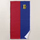 Liechtensteinse vlag strandlaken (Voorkant)
