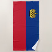 Liechtensteinse vlag strandlaken (Voorkant)
