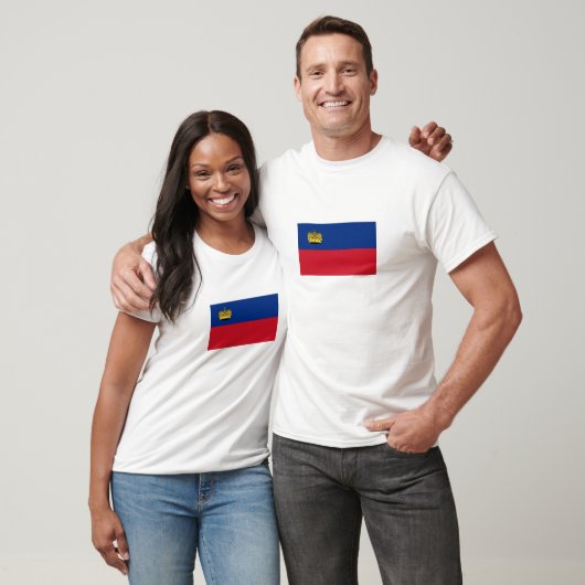 Liechtensteinse vlag t-shirt (Unisex)