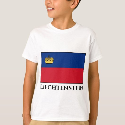 Liechtensteinse vlag t-shirt (Voorkant)