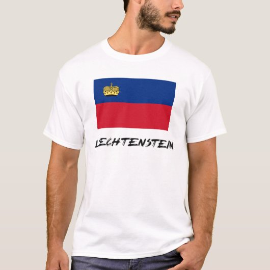 Liechtensteinse vlag t-shirt (Voorkant)