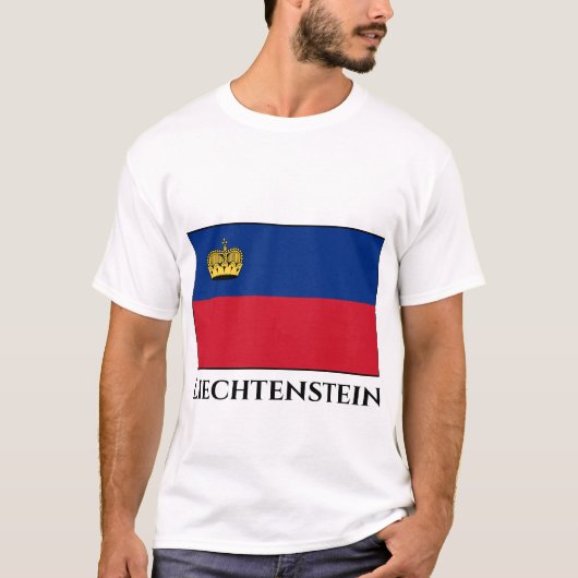 Liechtensteinse vlag t-shirt (Voorkant)