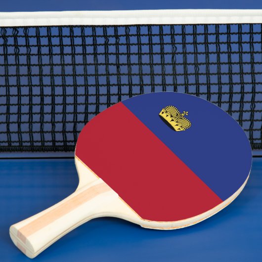 Liechtensteinse vlag tafeltennisbatje (Insitu)