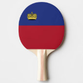 Liechtensteinse vlag tafeltennisbatje (Voorkant)