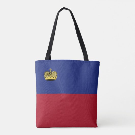 Liechtensteinse vlag tote bag (Achterkant)