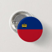 Liechtensteinse vlag, Vlag van Liechtenstein Ronde Button 3,2 Cm (Voorkant /achterkant)