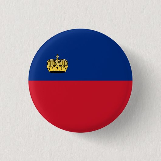 Liechtensteinse vlag, Vlag van Liechtenstein Ronde Button 3,2 Cm (Voorkant)