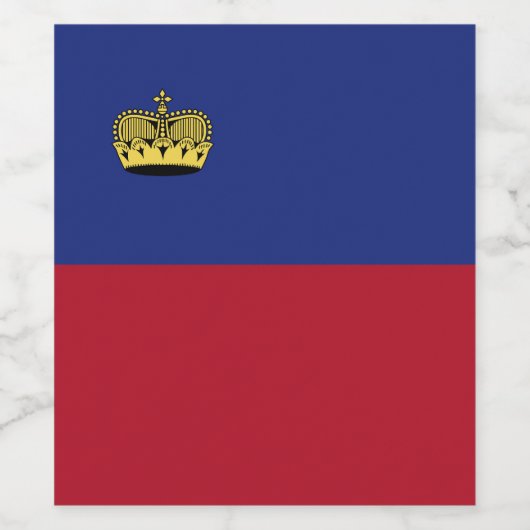 Liechtensteinse vlag wijn etiket (Enkel label)