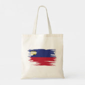 Liechtensteinse Vlaggenpenseelkunst Tote Bag (Achterkant)