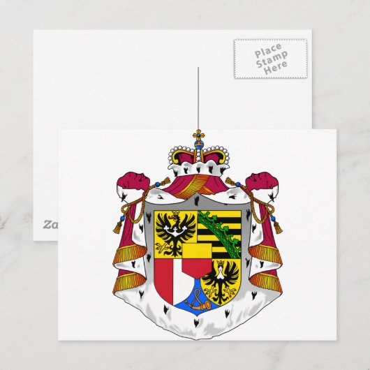 Liechtensteinse wapenmunt briefkaart (Voorkant / Achterkant)