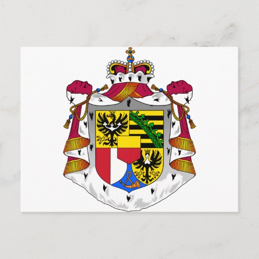 Liechtensteinse wapenmunt briefkaart (Voorkant)