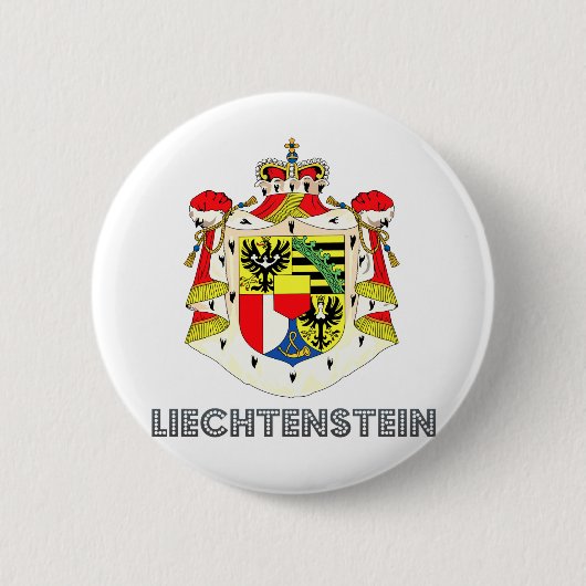 Liechtensteinse wapenmunt ronde button 5,7 cm (Voorkant)