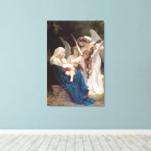 Lied van de engelen (1881) door Bouguereau Canvas Afdruk (Insitu (Houten vloer))