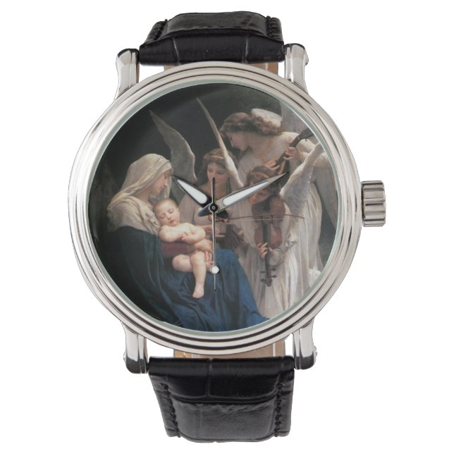 Lied van de engelen (1881) door Bouguereau Horloge (Voorkant)