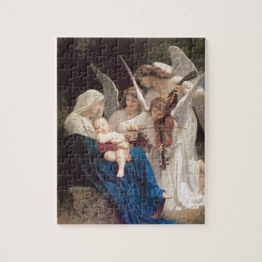 Lied van de engelen (1881) door Bouguereau Legpuzzel (Verticaal)