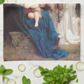 Lied van de engelen (1881) door Bouguereau Theedoek (Gevouwen)
