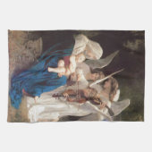 Lied van de engelen (1881) door Bouguereau Theedoek (Horizontaal)