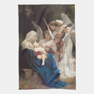 Lied van de engelen (1881) door Bouguereau Theedoek
