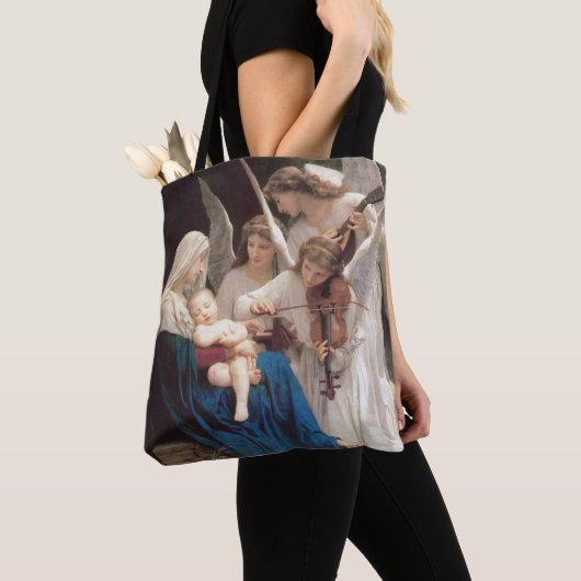 Lied van de engelen (1881) door Bouguereau Tote Bag (Dichtbij)
