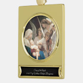 Lied van de engelen Bouguereau Verguld Banner Ornament (Links)