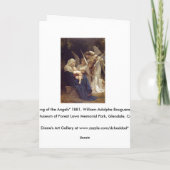 Lied van de Engelen - Kerstkaart Feestdagen Kaart (Achterkant)