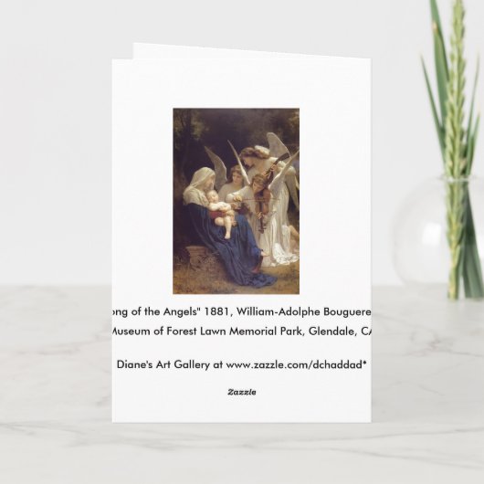 Lied van de Engelen - Kerstkaart Feestdagen Kaart (Achterkant)