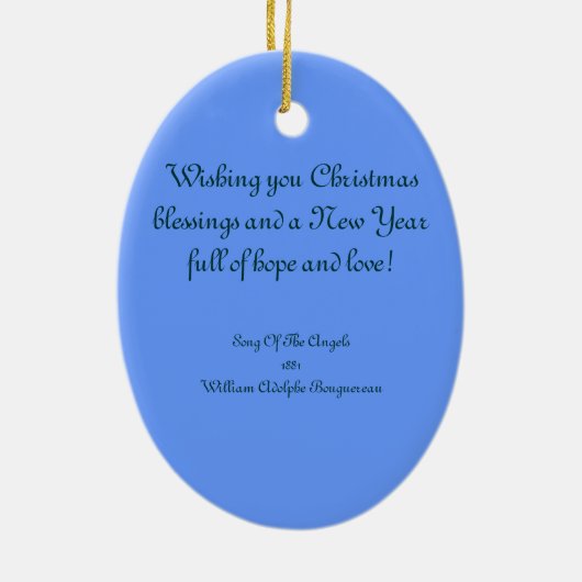 "Lied van de Engelen" Kerstversiering Keramisch Ornament (Achterkant)