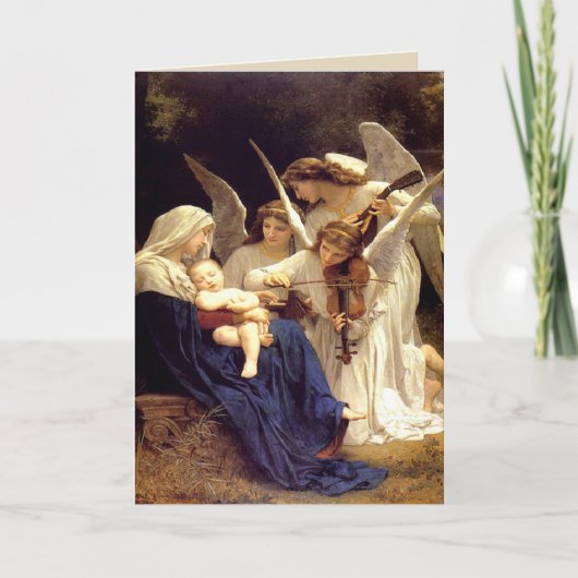 Lied van de Engelen Religieuze Gezegende Moeder Feestdagen Kaart (Voorkant)