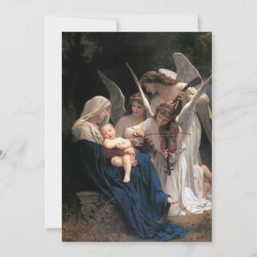 Lied van de engelen van Bouguereau, Kerstfeest Kaart (Voorkant)