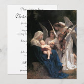 Lied van de engelen van Bouguereau, Kerstfeest Kaart (Voorkant / Achterkant)