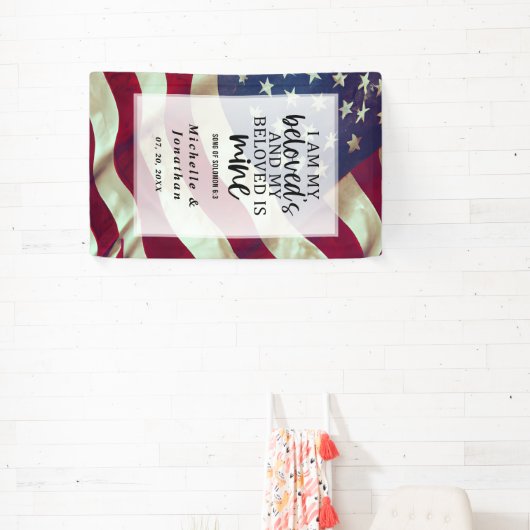 Lied van de Salomonsebijbel VS Vlag Patriottische  Spandoek (Insitu)