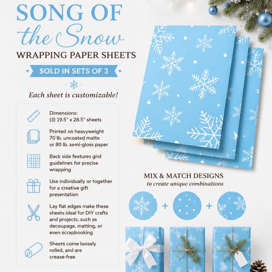 Lied van de Sneeuw Inpakpapier Vel