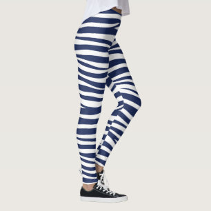Lied van de zee Navy Blauwe Zeevaart Stromende Gol Leggings