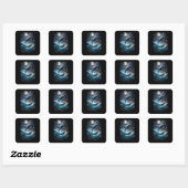 Lied van het kosmische getij vierkante sticker (Vel)