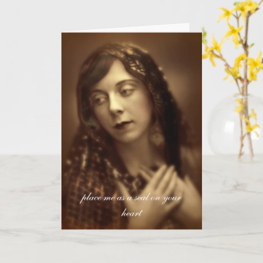 Lied van het Wenskaart van de Liefde van het Vers Kaart (Gele Bloem)