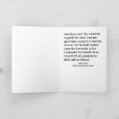 Lied van Maria Magnificat Lucas 1:46-48 Feestdagen Kaart (Binnen)