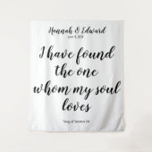 lied van Solomon trouwfotobackdrop banner Wandkleed (Voorkant)