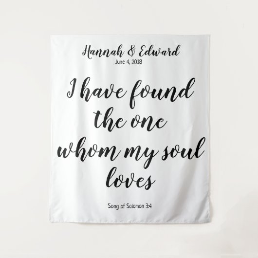 lied van Solomon trouwfotobackdrop banner Wandkleed (Voorkant)