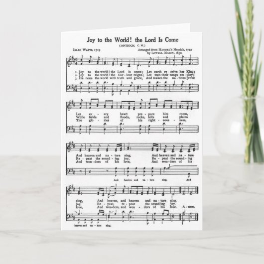 LIED! Vreugde aan de Wereld Feestdagen Kaart (Voorkant)