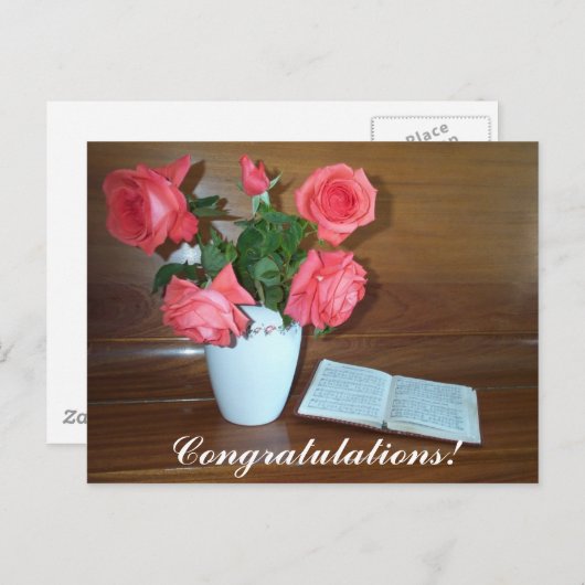 Liedboek, gefeliciteerd! briefkaart (Voorkant / Achterkant)