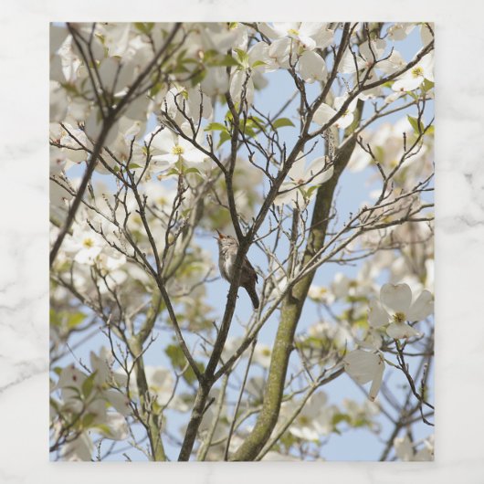 Liedje in het hondje wijn etiket (Enkel label)