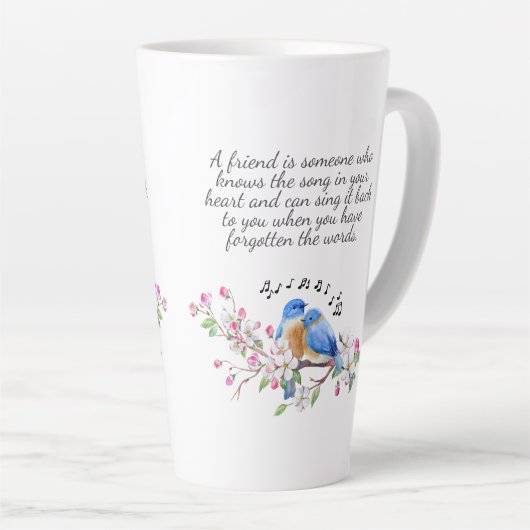 Liedje in je hart Vriendschap Latte Mok (Rechterhoek)