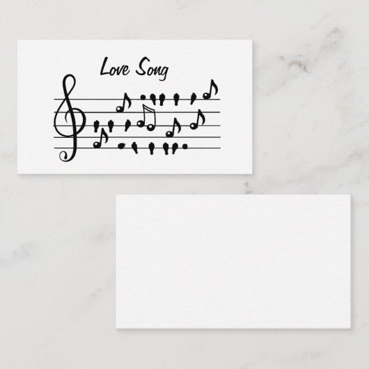 Liedje over de liefde, vogels die tussen de muziek informatiekaartje (Voorkant / Achterkant)