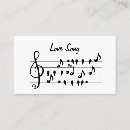 Liedje over de liefde, vogels die tussen de muziek informatiekaartje (Voorkant)