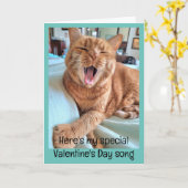 Liedje van Ginger Cat voor Special Valentijn Kaart (Gele Bloem)