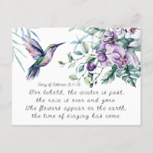 Liedje van Salomo 2:11-12 Kolibrie Bloemen Bijbel